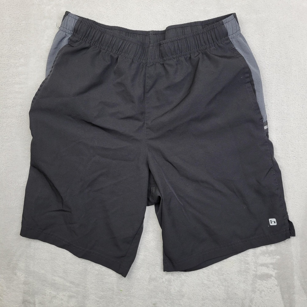 Hind Shorts Mens XL Athletic Running Gym Elastic Waist Pockets Motion Black Gray
